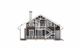 080-001-П Проект двухэтажного дома с мансардой, компактный домик из бревен Комсомольск-на-Амуре, House Expert
