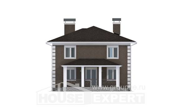 185-002-П Проект двухэтажного дома, современный дом из пеноблока Комсомольск-на-Амуре, House Expert
