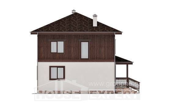 100-006-Л Проект двухэтажного дома, небольшой дом из газобетона Комсомольск-на-Амуре, House Expert