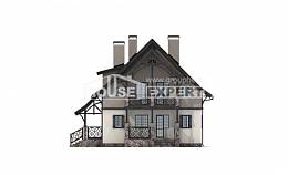 180-014-П Проект двухэтажного дома с мансардным этажом, экономичный загородный дом из твинблока, Комсомольск-на-Амуре