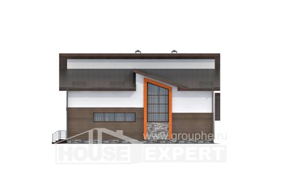 200-010-П Проект двухэтажного дома мансардой, гараж, уютный дом из газосиликатных блоков Комсомольск-на-Амуре, House Expert