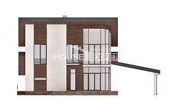 230-001-П Проект двухэтажного дома мансардный этаж, простой коттедж из кирпича Комсомольск-на-Амуре, House Expert