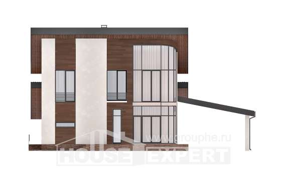 230-001-П Проект двухэтажного дома мансардный этаж, простой коттедж из кирпича Комсомольск-на-Амуре, House Expert
