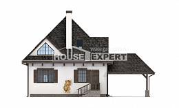 110-002-Л Проект двухэтажного дома мансардой, гараж, недорогой загородный дом из твинблока Комсомольск-на-Амуре, House Expert