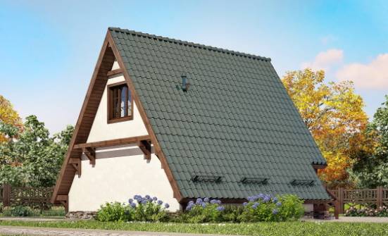 070-003-П Проект двухэтажного дома мансардой, доступный коттедж из дерева Комсомольск-на-Амуре | Проекты домов от House Expert