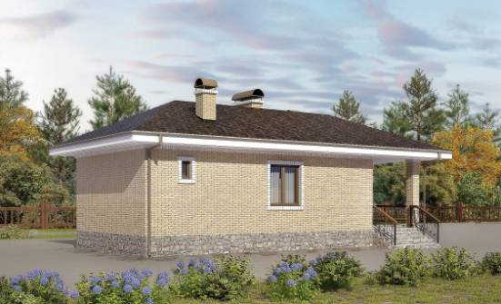 040-002-П Проект бани из бризолита Комсомольск-на-Амуре | Проекты одноэтажных домов от House Expert