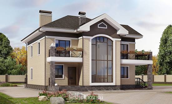 200-006-П Проект двухэтажного дома, классический загородный дом из кирпича Комсомольск-на-Амуре | Проекты домов от House Expert