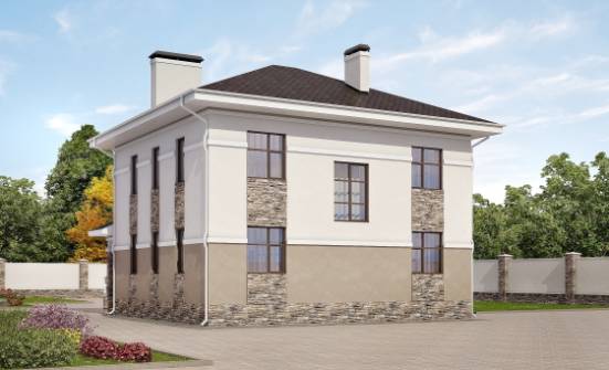 150-014-П Проект двухэтажного дома, красивый дом из теплоблока Комсомольск-на-Амуре | Проекты домов от House Expert