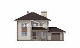 185-004-П Проект двухэтажного дома, гараж, классический загородный дом из газобетона Комсомольск-на-Амуре, House Expert