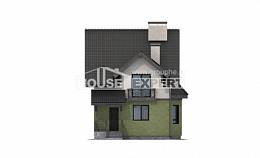 120-003-П Проект двухэтажного дома мансардой, скромный домик из арболита Комсомольск-на-Амуре, House Expert