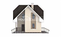 125-001-Л Проект двухэтажного дома с мансардой, современный домик из блока Комсомольск-на-Амуре, House Expert