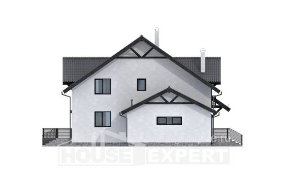 290-003-П Проект двухэтажного дома с мансардой, огромный дом из твинблока Комсомольск-на-Амуре, House Expert