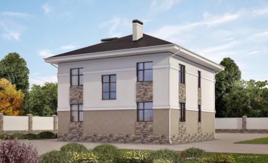 150-014-П Проект двухэтажного дома, красивый дом из теплоблока Комсомольск-на-Амуре | Проекты домов от House Expert