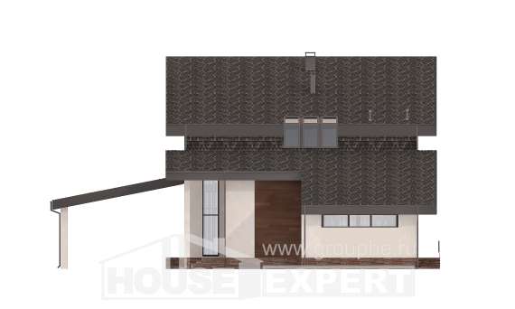 230-001-П Проект двухэтажного дома с мансардой, средний домик из кирпича Комсомольск-на-Амуре, House Expert
