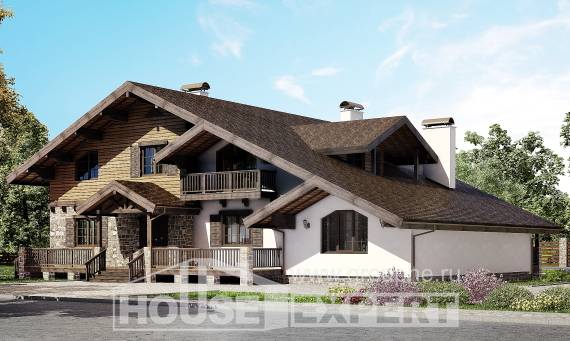 320-002-П Проект двухэтажного дома мансардой, современный загородный дом из кирпича Комсомольск-на-Амуре, House Expert