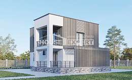 150-017-П Проект двухэтажного дома, красивый дом из твинблока Комсомольск-на-Амуре, House Expert