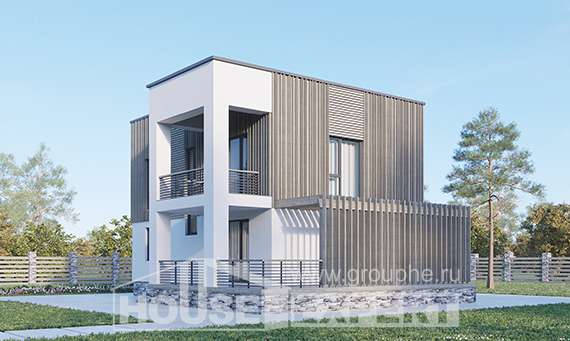 150-017-П Проект двухэтажного дома, бюджетный дом из газосиликатных блоков, Комсомольск-на-Амуре