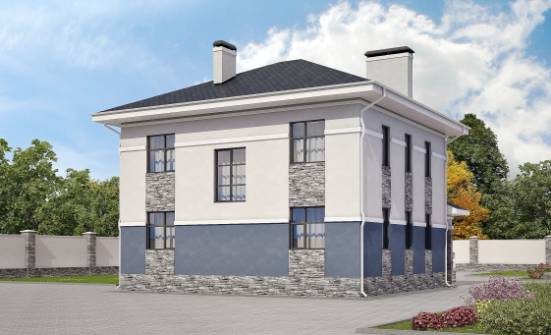 150-014-Л Проект двухэтажного дома, доступный коттедж из пеноблока Комсомольск-на-Амуре | Проекты домов от House Expert