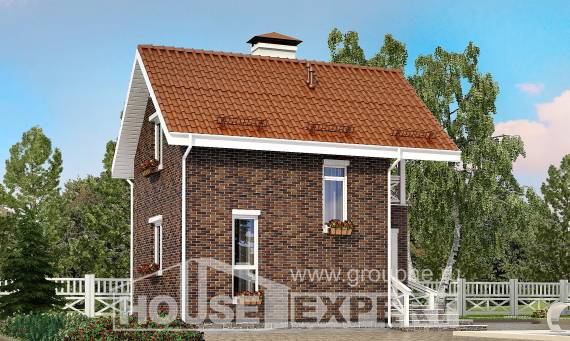 045-001-Л Проект двухэтажного дома мансардой, махонький дом из твинблока Комсомольск-на-Амуре, House Expert