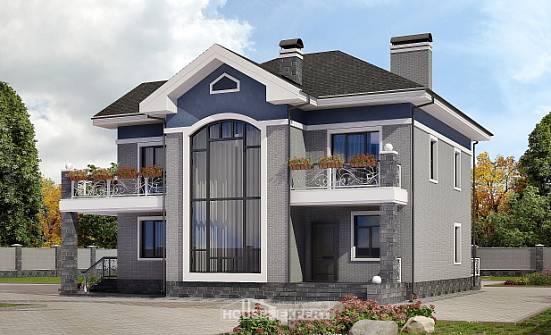 200-006-Л Проект двухэтажного дома, классический домик из кирпича Комсомольск-на-Амуре | Проекты домов от House Expert