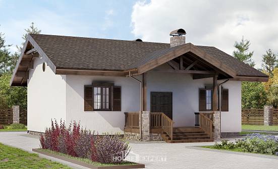 090-002-П Проект одноэтажного дома, классический домик из кирпича Комсомольск-на-Амуре | Проекты домов от House Expert