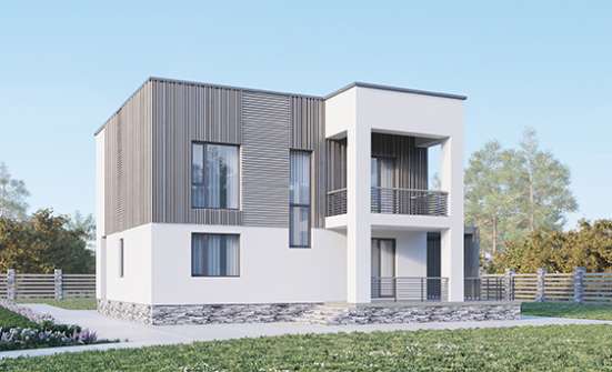 150-017-П Проект двухэтажного дома, скромный домик из газобетона Комсомольск-на-Амуре | Проекты домов от House Expert
