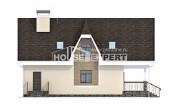 125-001-Л Проект двухэтажного дома с мансардой, недорогой загородный дом из теплоблока Комсомольск-на-Амуре, House Expert