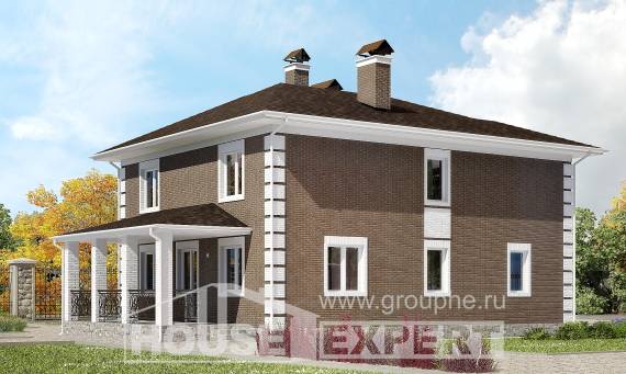 185-002-П Проект двухэтажного дома, простой дом из пеноблока Комсомольск-на-Амуре, House Expert