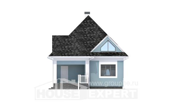 110-001-Л Проект двухэтажного дома с мансардой, скромный домик из бризолита Комсомольск-на-Амуре, House Expert