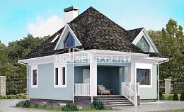 110-001-Л Проект двухэтажного дома мансардный этаж, уютный домик из твинблока Комсомольск-на-Амуре, House Expert