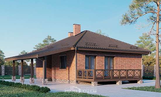 070-006-Л Проект одноэтажного дома, махонький дом из теплоблока Комсомольск-на-Амуре | Проекты домов от House Expert
