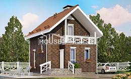 045-001-Л Проект двухэтажного дома мансардой, современный домик из керамзитобетонных блоков Комсомольск-на-Амуре, House Expert