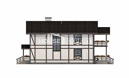 250-002-Л Проект двухэтажного дома мансардой и гаражом, простой дом из кирпича Комсомольск-на-Амуре, House Expert