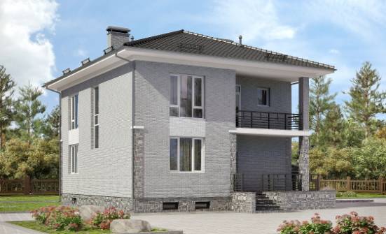 275-004-П Проект трехэтажного дома, гараж, классический загородный дом из кирпича Комсомольск-на-Амуре | Проекты домов от House Expert