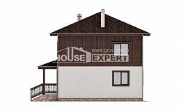 100-006-Л Проект двухэтажного дома, небольшой коттедж из керамзитобетонных блоков Комсомольск-на-Амуре, House Expert