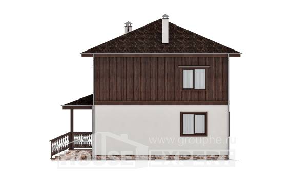 100-006-Л Проект двухэтажного дома, небольшой коттедж из керамзитобетонных блоков Комсомольск-на-Амуре, House Expert