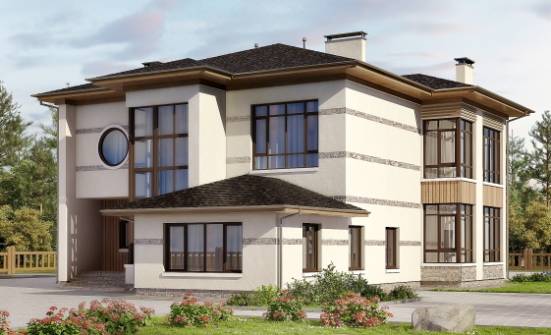 345-001-П Проект двухэтажного дома, классический коттедж из пеноблока Комсомольск-на-Амуре | Проекты домов от House Expert
