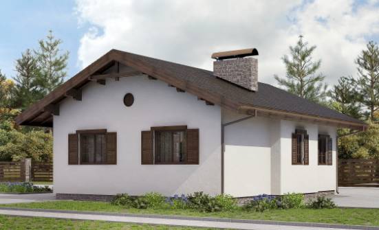 090-002-П Проект одноэтажного дома, классический домик из кирпича Комсомольск-на-Амуре | Проекты домов от House Expert