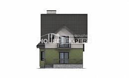 120-003-П Проект двухэтажного дома с мансардным этажом, компактный коттедж из газосиликатных блоков Комсомольск-на-Амуре, House Expert