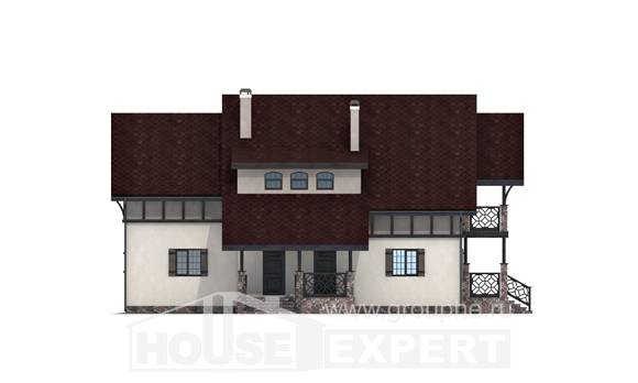 180-014-П Проект двухэтажного дома мансардный этаж, современный домик из бризолита, Комсомольск-на-Амуре