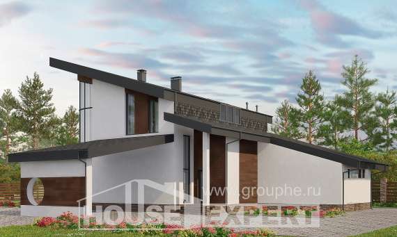 230-001-П Проект двухэтажного дома мансардный этаж, классический дом из кирпича Комсомольск-на-Амуре, House Expert