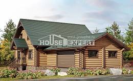 270-002-П Проект двухэтажного дома мансардой, гараж, большой загородный дом из дерева Комсомольск-на-Амуре, House Expert