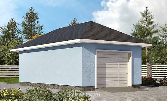 040-001-Л Проект гаража из поризованных блоков Комсомольск-на-Амуре | Проекты домов от House Expert