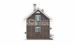 045-001-Л Проект двухэтажного дома с мансардой, дешевый коттедж из поризованных блоков Комсомольск-на-Амуре, House Expert