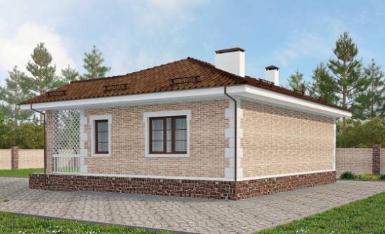 065-002-П Проект бани из кирпича Комсомольск-на-Амуре | Проекты одноэтажных домов от House Expert