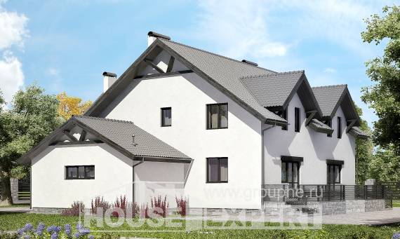 290-003-П Проект двухэтажного дома с мансардой, красивый дом из газобетона Комсомольск-на-Амуре, House Expert