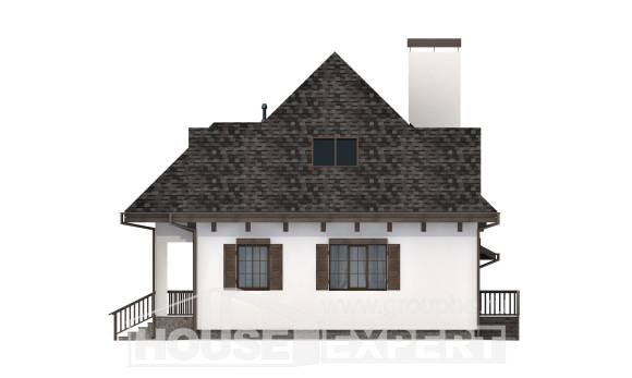 110-002-Л Проект двухэтажного дома с мансардным этажом и гаражом, красивый домик из твинблока Комсомольск-на-Амуре, House Expert