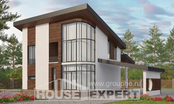 230-001-П Проект двухэтажного дома с мансардой, просторный домик из кирпича Комсомольск-на-Амуре, House Expert
