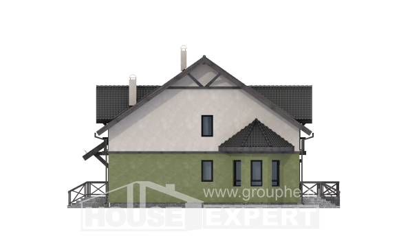 120-003-П Проект двухэтажного дома мансардой, простой загородный дом из бризолита Комсомольск-на-Амуре, House Expert