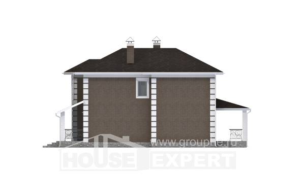 185-002-П Проект двухэтажного дома, недорогой домик из поризованных блоков Комсомольск-на-Амуре, House Expert